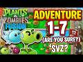 Plants vs Zombies: Fusion - Adventure 1-7 ( Are You Sure )