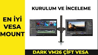 Dark Vm26 Çift Monitör Kolu Vesa Ayağı