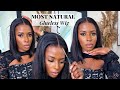 Glueless lace wig install  best natural bob wig for beginners  luvwin hair
