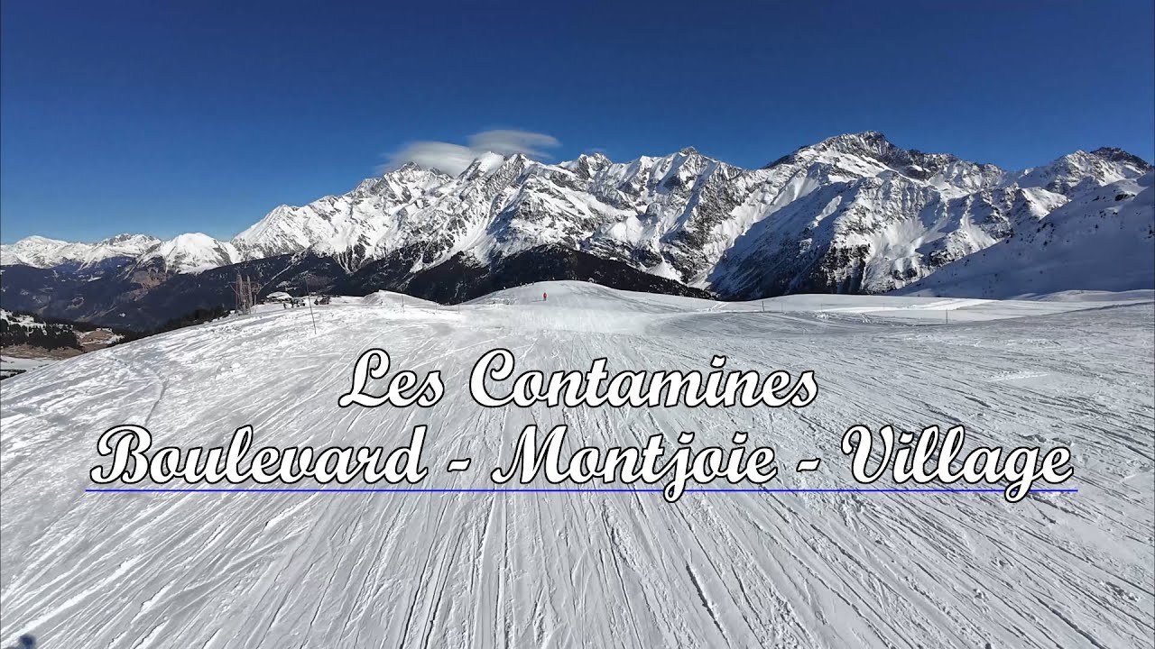 Skiing in Les Contamines - Boulevard - Montjoie - Village