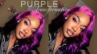 Purple Glam Transformation | Ft. Monstar | Up to 80% off |  Install this 613 Hair with me