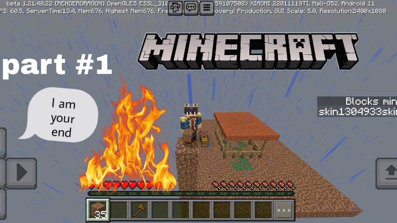My new journey in Minecraft one block series part 1 - YouTube