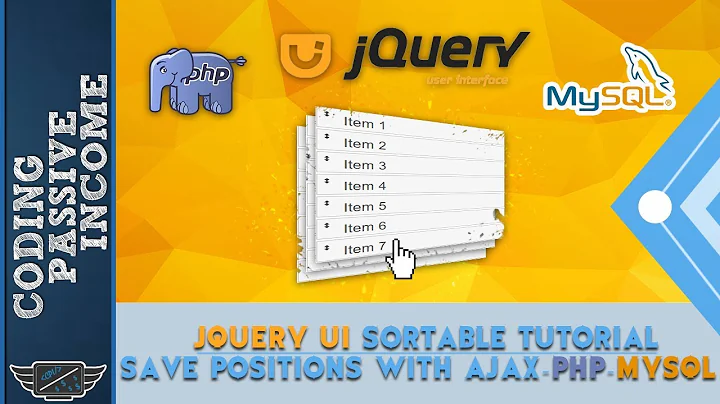 jQuery UI Sortable Tutorial - Save Positions With Ajax & PHP & MySQL