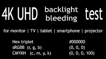 Pure black for Backlight Bleeding Test 4K Ultra HD & Dead Pixel Test