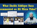 What sheikh siddique raza commented on engineer ali mirza