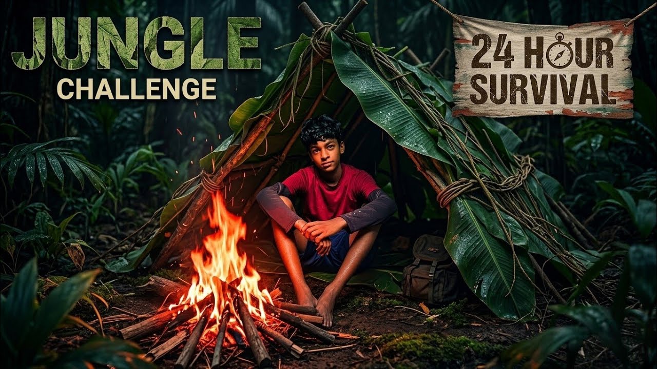 24hours jungle survival challenge | alone in jungle - YouTube
