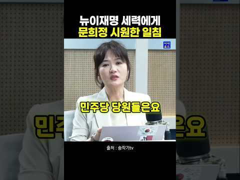 뉴이재명 세력에게 문희정 <strong>시원한</strong> 일침