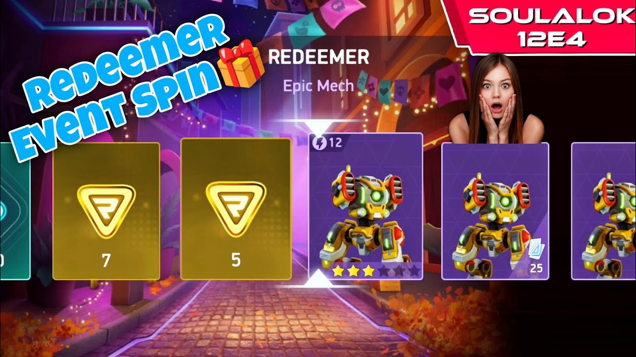 Redeemer Free Token Event Spin🎁 Mech Arena Robot Showdown 
