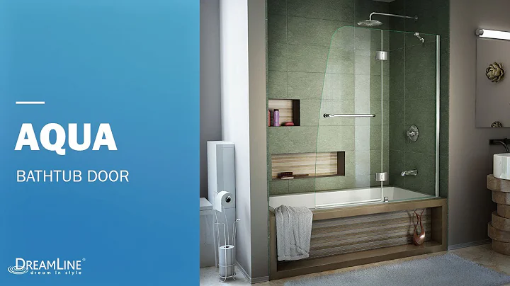 DreamLine Aqua 48 Inch  Frameless Tub Door | Hinged Opening