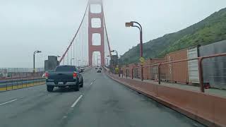 Coastal Drive: Marin to San Francisco via Golden Gate Bridge | Foggy Rainy Day Tour, CA