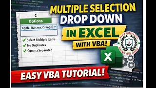 How to Create Multiple Selection Drop Down List Excel Using VBA |Excel Multi Select Data Validation