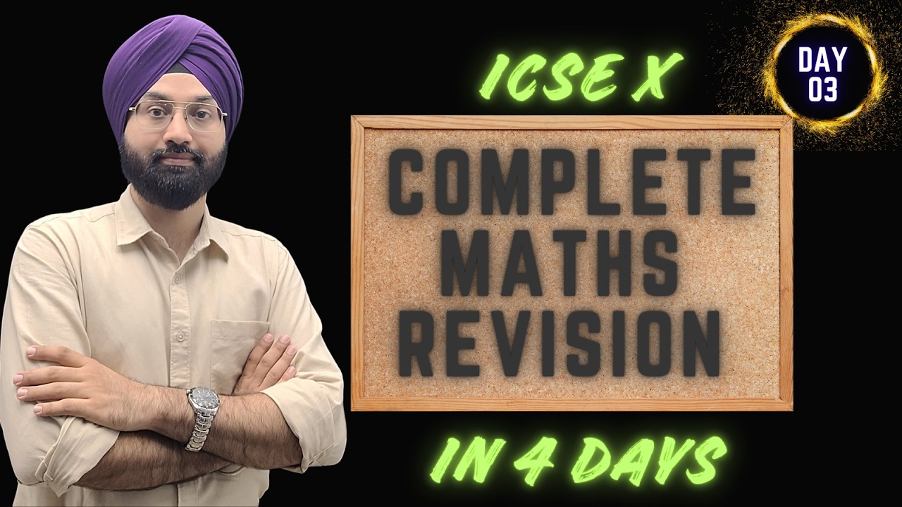 ICSE MATHS Complete Revision - Day 3  #boardexam2026  #edutopper #icsemaths10  #edutopper #gagansir