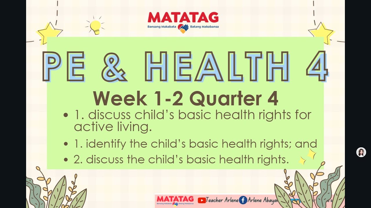 PE and Health 4 Week 1 week 2 Physical Activity Participation Rhythmic ...