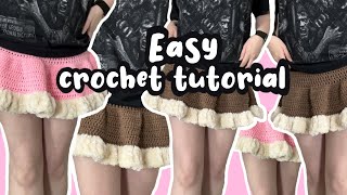 how to crochet a skirt | easy crochet tutorial for beginners
