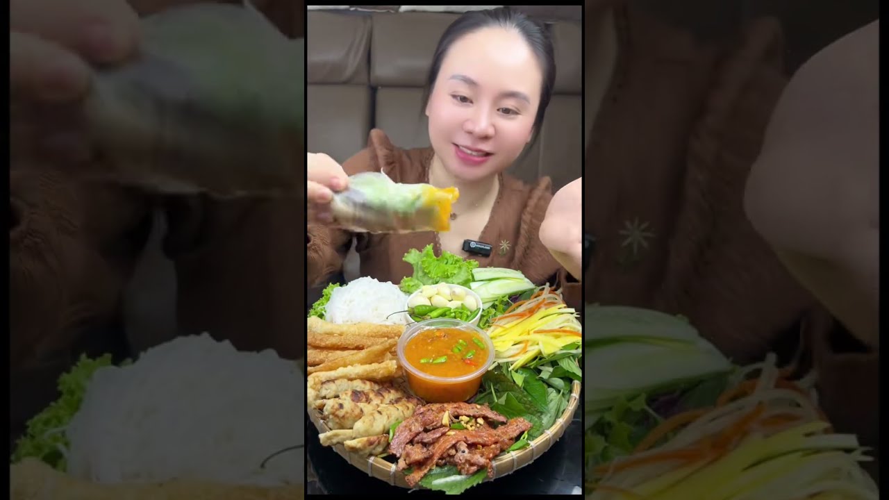 Mời mọi người Mukbang Chả Nem Cuốn Chấm Mắm Nêm, Bún Thịt Nướng, Bún Đậu Mắm Tôm với em nghen