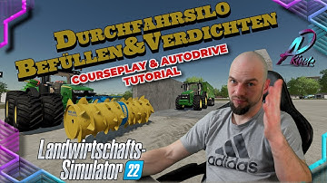 LS22 Drive-Through Silo Filling and Compacting Complete Courseplay&Autodive Tutorial #ls22 #cours...