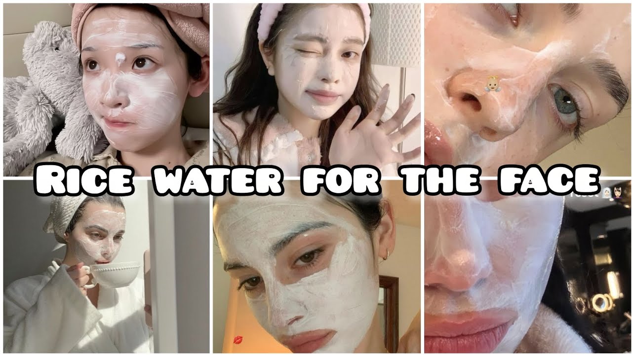  🤍طريقه تحضير ماء الارز للوجه لتفتيح البشره 🤍