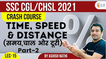 SSC CGL/CHSL 2021 | Crash Course | Time, Speed & Distance | Ashish Rathi | Part-2