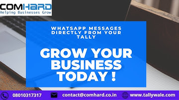 Now send Promotional and Transnational messages directly from your Tally ERP 9 || Whatsapp Module.