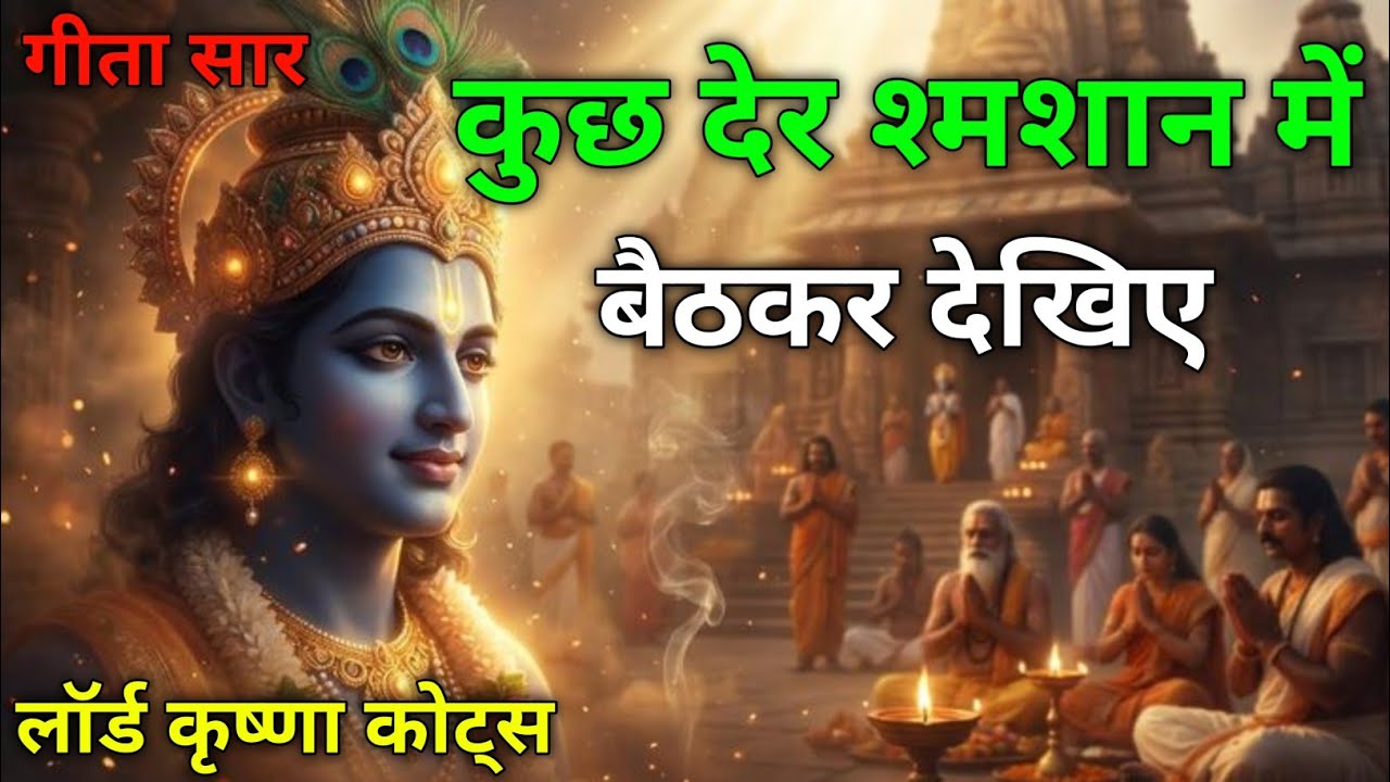 कुछ देर श्मशान में बैठकर देखिए | bhagwat geeta | krishna Updesh | #motivation #facts #love 
