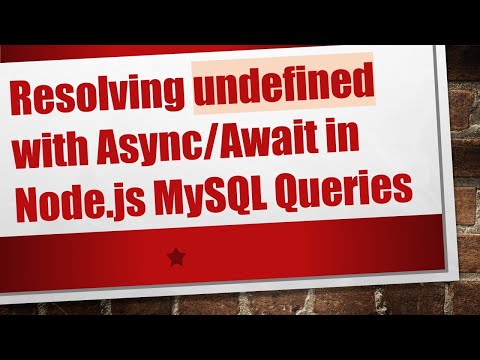 Resolving undefined with