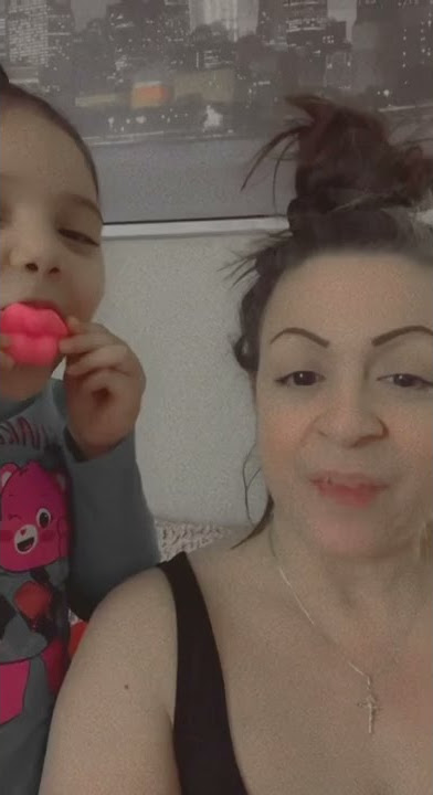 Granddaughter kisses Grandma on lips for the first time.  ❤️