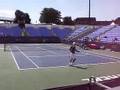 Roger Federer Practice (Serve out wide)