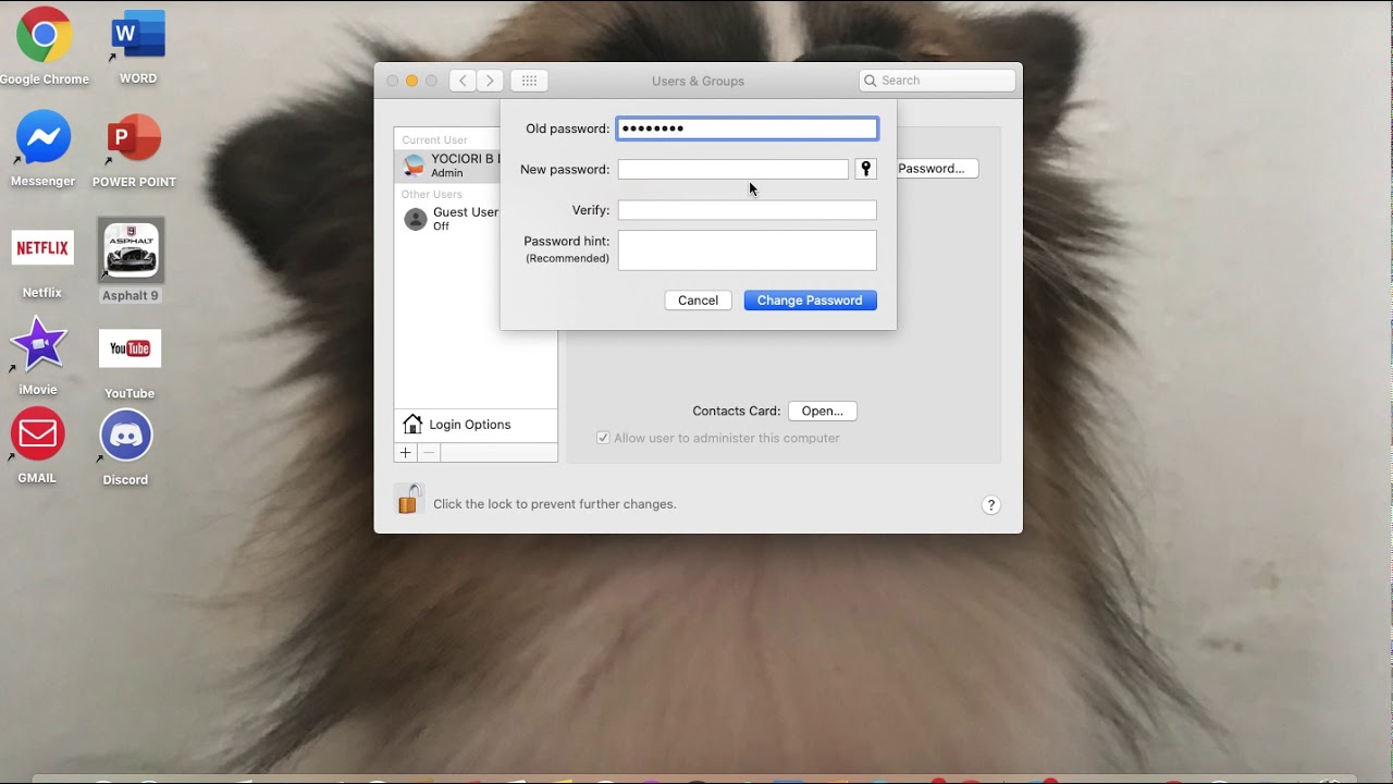 How to change password in your mac - YouTube