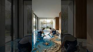This 3D Ocean Floor Is NOT Real 😳 Unreal Epoxy Illusion #shorts #viral #satisfying