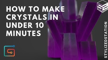 GLOWING GEMS IN UNDER 10 MINUTES! BLENDER | SUBSTANCE PAINTER