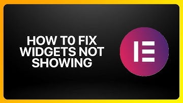 How To Fix Widgets Not Showing In Elementor Website Builder 2025! Tutorial