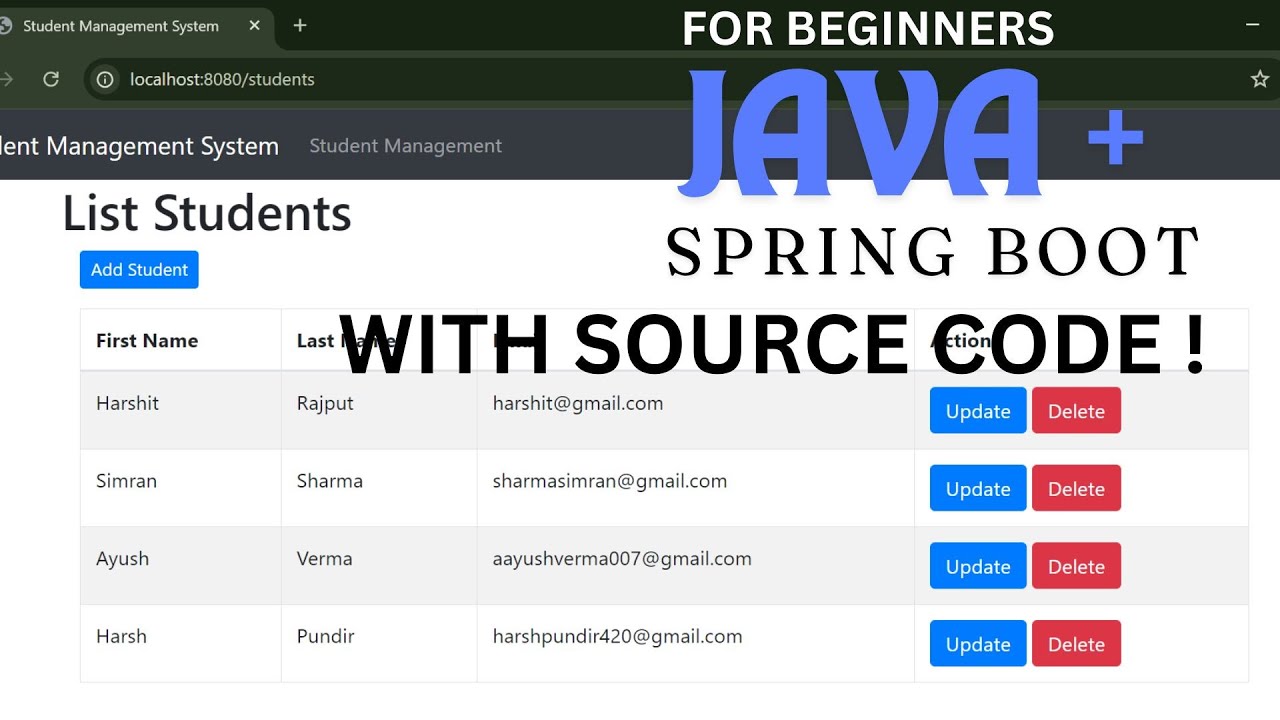 MINI PROJECT | FULL STACK WEB APPLICATION USING JAVA + SPRING BOOT ...