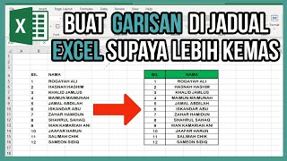 Cara Mudah Buat Garisan di Jadual Excel Supaya Lebih Kemas & Tersusun