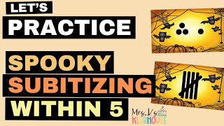Spooky Subitizing within 5 | Halloween Subitizing Practice for Kindergarten