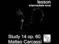 25 Studies Op. 60, Study 14  (Matteo Carcassi) LESSON