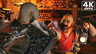 GOD OF WAR RAGNAROK Знакомство Кратоса с Дурлином (Катсцена) [4K PC] Прохождение Год оф Вар Рагнарек