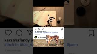 الخطاط كارزان افندي مشق خط الثلث  حرف الجيم karzan afandy instagram calligraphy