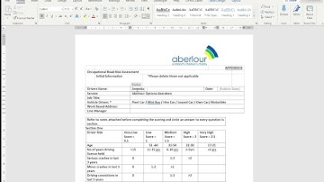 How fill in Appendix B, E and F driving documents