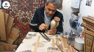 Khatam handicrafts of Iran| How much is this handmade art worth?What is this man doing?