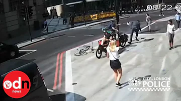 London Cyclist HEADBUTTS Pedestrian in Road Rage Incident