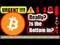 BOTTOM IS IN!!!? MAJOR BITCOIN UPDATE! Crypto Price Prediction TA/BTC Cryptocurrency News Today