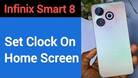 How to set clock on home screen, Infinix Smart 8 time set kaise karen