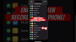 How To Turn On Screen Recording On Your Iphone #Shorts