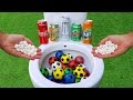 FOOTBALL vs Coca Cola, Monster, Fruko, Yedigün, Fanta and Mentos in the toilet