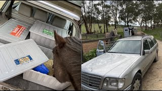 Transforming an old car into our feed room