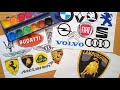 Car logos from the beginnings - colorful days