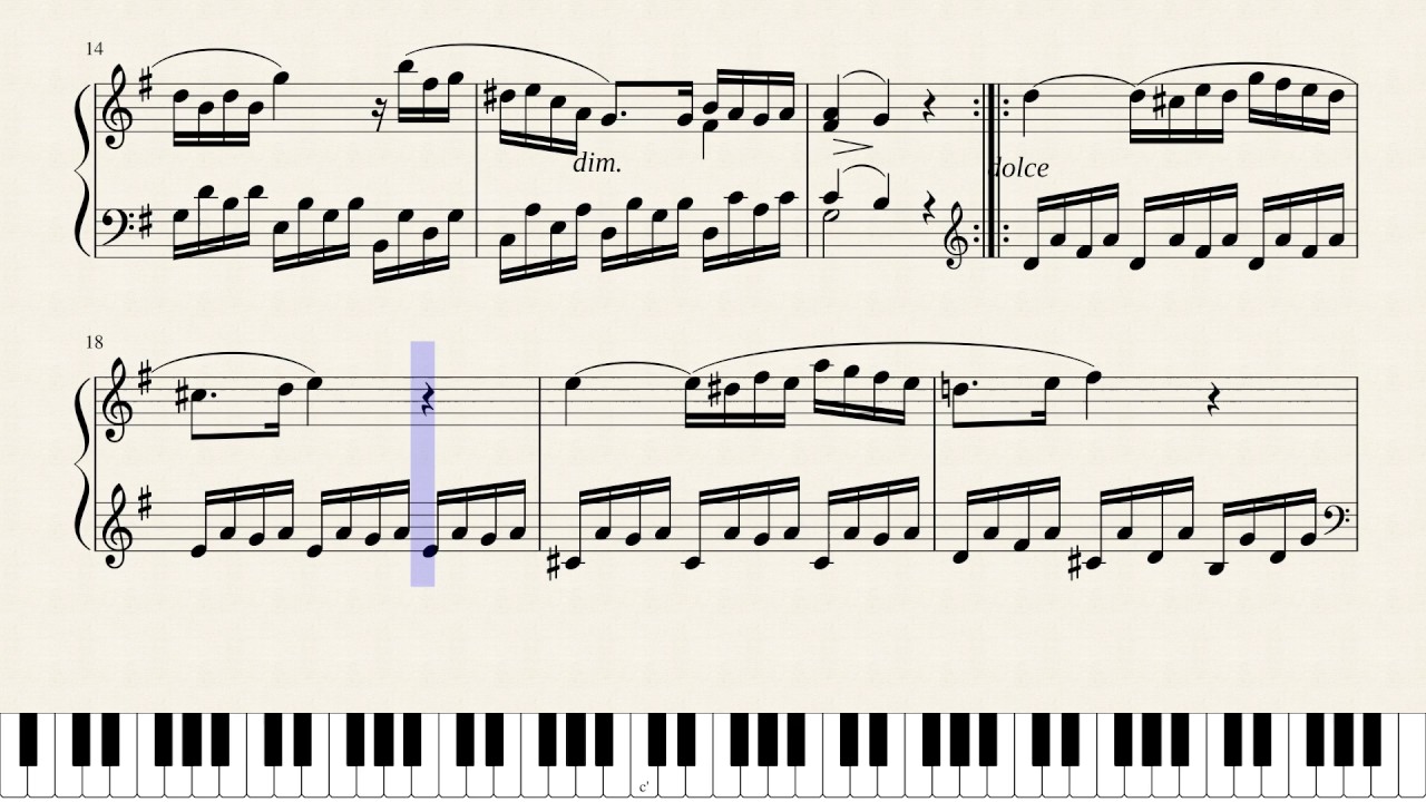 Mozart Piano Sonata No 16 In C Major K 545 2nd Movement Piano Tutorial Sheets Youtube