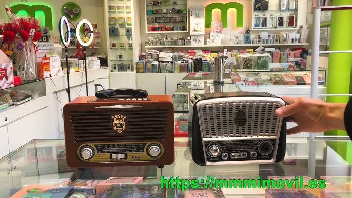 G Keni Radio retro de onda corta portátil AM FM con batería recargable,  radio vintage Bluetooth recepción fuerte, entrada de tarjeta AUX/USB/TF,  panel
