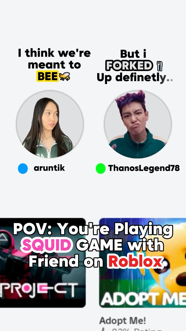 I think we're meant to BEE?? #roblox #squidgame
