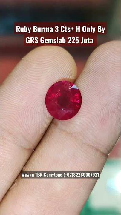 Red Ruby Burma Heated Only Ajah Mineral Check By GRS Labs.Harga Tarif Atas 225 Juta.